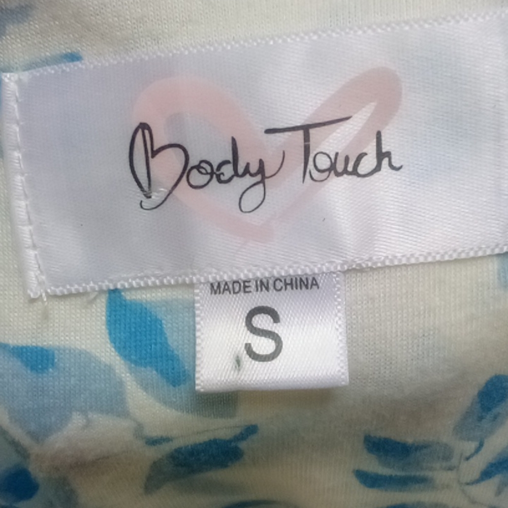 EUC "Body Touch" 2 pc. blue/white Pj Set - Picture 6 of 6